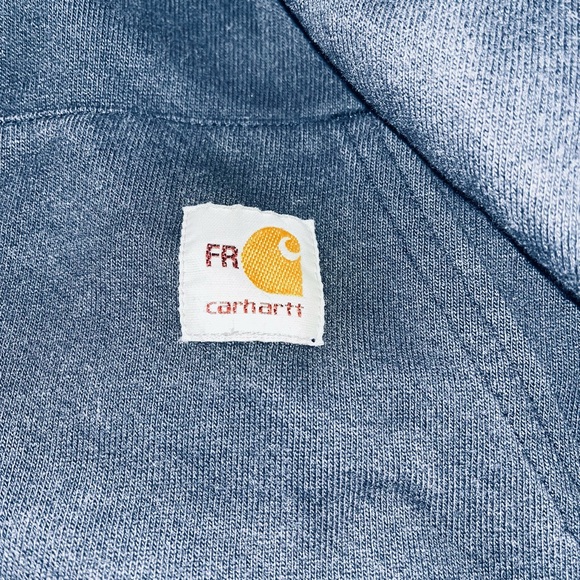 Mens Carhartt FR zip-Up Hooded Sweatshirt - Dark Navy Mens xL - Picture 2 of 6